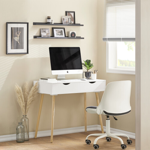 SoBuy Bureau 2 tiroirs - 90x45x77cm 1