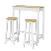 SoBuy jedálenský set Barbord: stôl a 2 stoličky pre 2 osoby