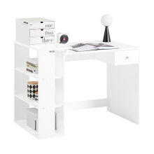 SoBuy Mesa Escritorio con Cajón y 4 Estantes