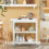 SoBuy Καρότσι Κουζίνας Λευκό με Ρόδες 85x39x90εκ 2