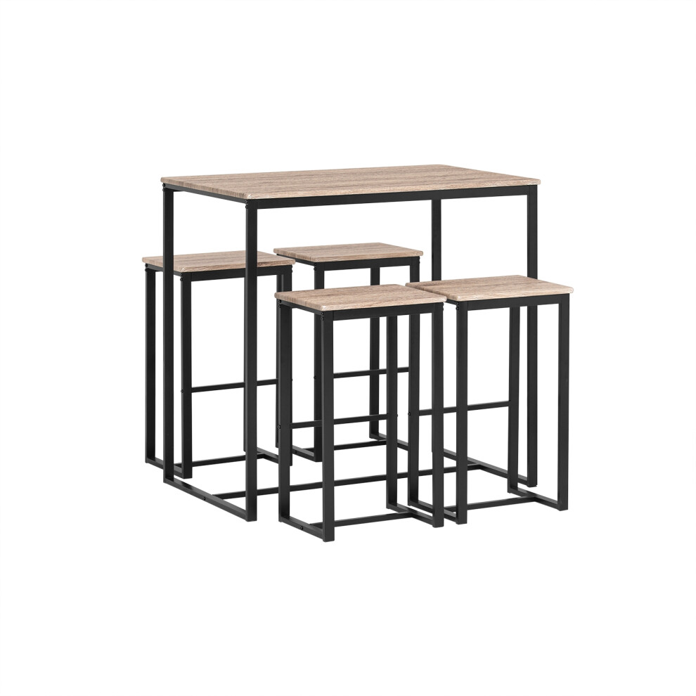 SoBuy Ensemble Table Bar + 4 Tabourets Bistrot