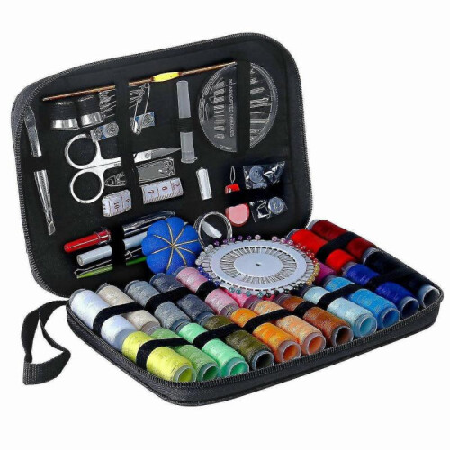 126pcs/set Sewing Kit Scissors Needle Thread for Home Stitching Hand Sewing Tool