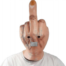 Creepy Middle Fingers Mask, Novelty Middle Finger Party Mask, Halloween Costume Party Cosplay Latex Mask, Halloween Mask
