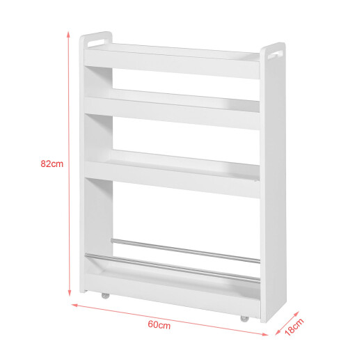 SoBuy White 4-Tier Serving Trolley on Wheels 2