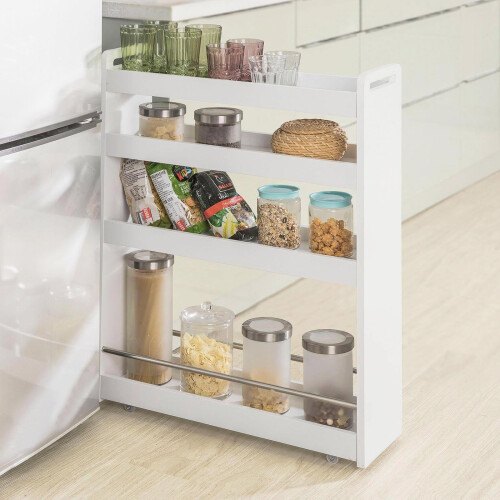 SoBuy White 4-Tier Serving Trolley on Wheels 1