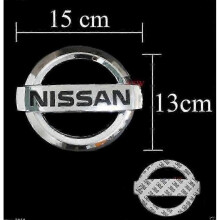 Nissan Chrome 15cm X 13cm Rear Tailgate Badge