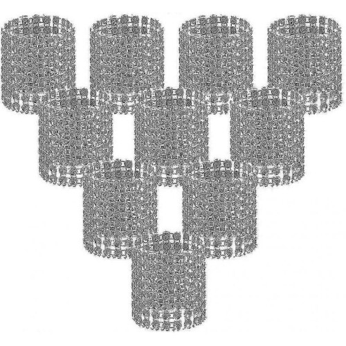 100pcs Napkin Rings, Silver Napkin Ring Clasp for Table Decoration, Wedding