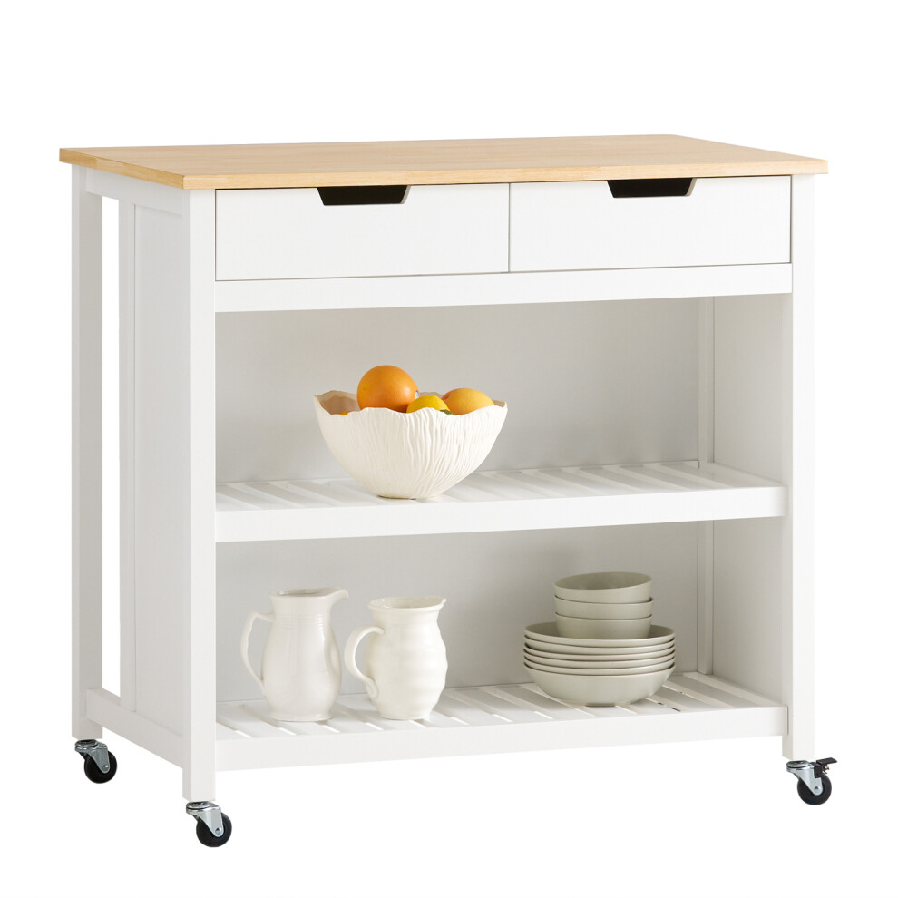 SoBuy® FKW74-WN, Kitchen Storage Trolley Breakfast Dining Bar Table