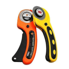 Rotary Cutter, Fabric Sewing Wheel with Replaceable Blades(45mm), Rotary Cutter with Protective Mechanism for Sewing, Quilting, Leather, Fabric, Paper