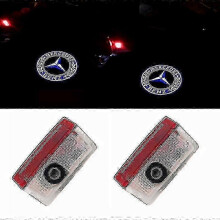 (3) For Mercedes Benz Gls Glc Glb Gla A B C E Class 2x Car Door Led Projector Lights With Logo Display