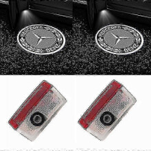 (5) For Mercedes Benz Gls Glc Glb Gla A B C E Class 2x Car Door Led Projector Lights With Logo Display