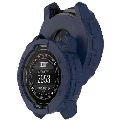 (Midnight Blue) Garmin Instinct 3 Amoled/solar 45mm Compatible Silicone Protective Cover 2
