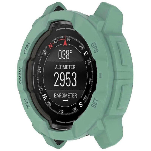 (Forest Green) Garmin Instinct 3 Amoled/solar 45mm Compatible Silicone Protective Cover 1