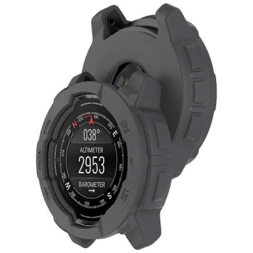 (Gray) Garmin Instinct 3 Amoled/solar 45mm Compatible Silicone Protective Cover 2