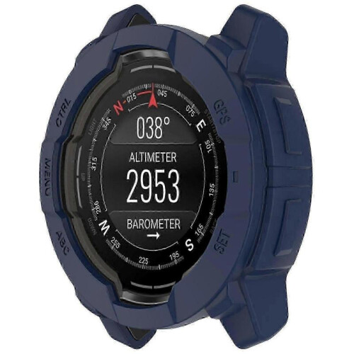 (Midnight Blue) Garmin Instinct 3 Amoled/solar 45mm Compatible Silicone Protective Cover 1