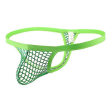 (M, green type b) Sexy Large Hole Transparent Boxers For Men Underwear Low Waist Stretch Mesh Breathable Solid Panties Shorts Boxer Hombre Men