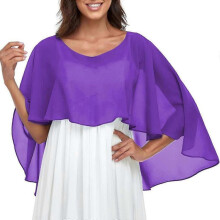 (Purple) Solid Color Shawl Wrap Shoulder Scarf Multiuse Shoulder Wrap Breathable And Portable For Evening Gowns Daily Wear Yellow