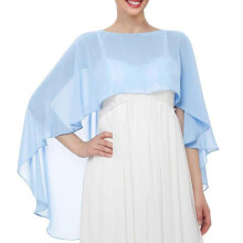 (Sky Blue) Solid Color Shawl Wrap Shoulder Scarf Multiuse Shoulder Wrap Breathable And Portable For Evening Gowns Daily Wear Yellow