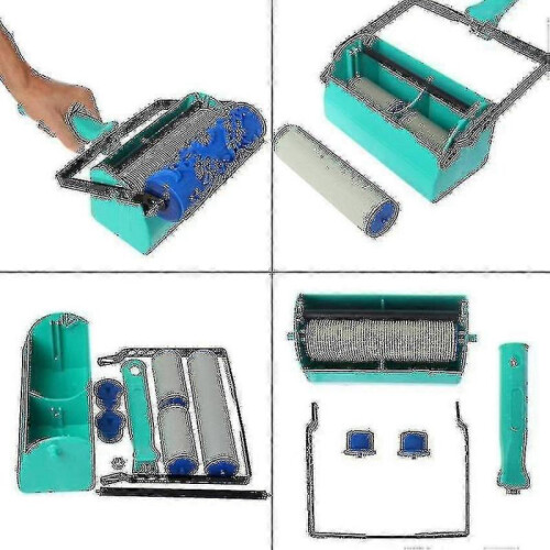 (085Y) Flower Wall Decoration Patterned Paint Rollers 5" Rubber Brush Reusable 2