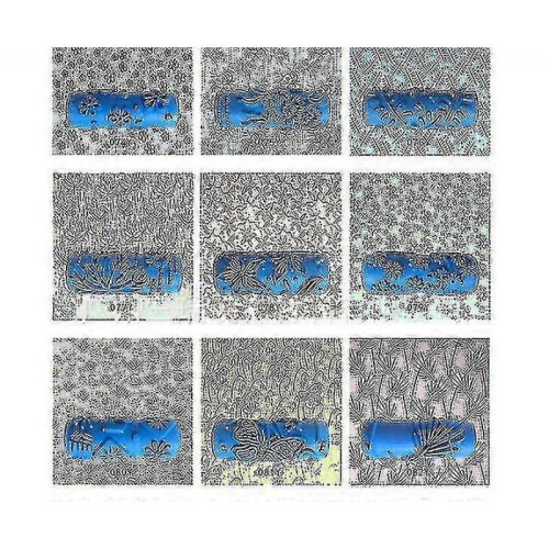 (081Y) Flower Wall Decoration Patterned Paint Rollers 5" Rubber Brush Reusable 2