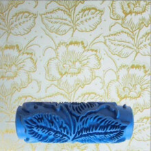 (085Y) Flower Wall Decoration Patterned Paint Rollers 5" Rubber Brush Reusable