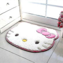 (75X90cm, Kitty6) Kawaii Hello Kitty Cartoon Rug Anime Kt Cat Plush Floor Mat Bathroom Non-slip Carpet Car Cushion Soft Cashmere Living Room Decor G