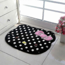 (75X90cm, Kitty2) Kawaii Hello Kitty Cartoon Rug Anime Kt Cat Plush Floor Mat Bathroom Non-slip Carpet Car Cushion Soft Cashmere Living Room Decor G
