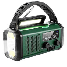 Solar Power Emergency Hand Crank Radio Am Fm Noaa Weather Radio, Sos