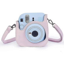 (Light Pink) For Fujifilm Instax Mini 12/11/9/8 Camera Accessories 7-in-1 Bundle Kit Include Case,film