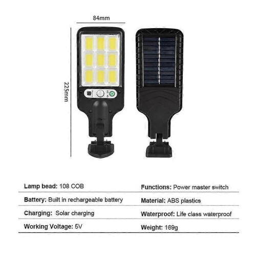 (108 COB B) Outdoor Wall Light Waterproof PIR Motion Sensor Security Lighting 2