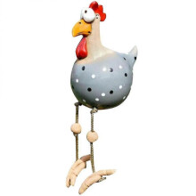 (1pcs, gray) Decorative Chicken Figurine, Ceramic Chicken Garden Ornament, Hilde Decoration Animal Figurine Ornament For Home Decorative Crafts