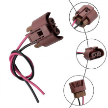 Headlight Bulb Socket Hir2 Wiring Connector Plug Adapter 90980-11659 for 07-13 Toyota Tundra 4.6l 5.7l Lexus Rx300 Rx400h Sc430