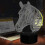 Horse Night Light, 3d Illusion Desk Table Lamp Nightlight for Kids Smart Touch Usb Powered 7 Color 9