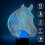 Horse Night Light, 3d Illusion Desk Table Lamp Nightlight for Kids Smart Touch Usb Powered 7 Color 1