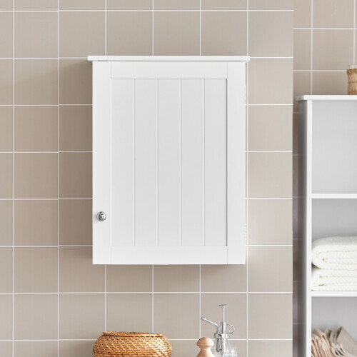 SoBuy Επίτοιχο Ντουλάπι Μπάνιου Λευκό 40x52x23cm 1