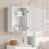 SoBuy Επίτοιχο Ντουλάπι Μπάνιου Λευκό 40x52x23cm 13