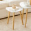 Set 2 mese cafea SoBuy, alb, 55/40 cm 4