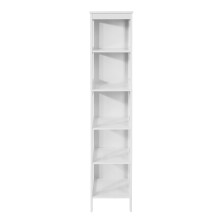 SoBuy White 5 Tier Bathroom Storage Shelf Cabinet Unit
