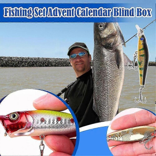 Fishing Christmas Countdown Advent Calendar, 24 Days Fishhook Series Set 2