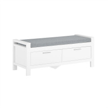 SoBuy Puinen säilytyspenkki FSR74-W, 2 laatikkoa, 120 kg