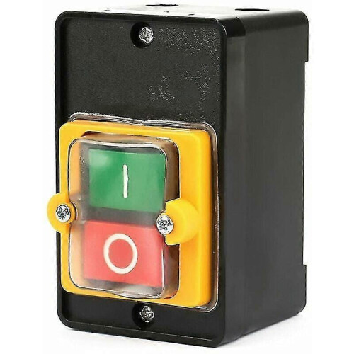 Push Button Switch, Ac220v/380v 10a Single/three Phase Waterproof Power Control Push Button Switch, On/off Control Button with Housing, Power Switch