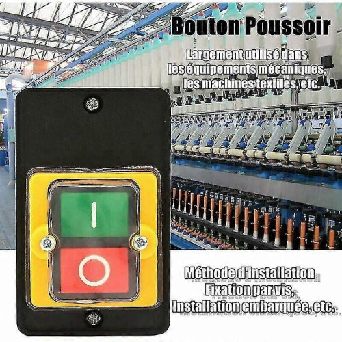 Push Button Switch, Ac220v/380v 10a Single/three Phase Waterproof Power Control Push Button Switch, On/off Control Button with Housing, Power Switch 1