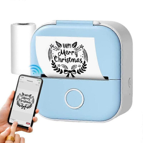 (White) Portable Thermal Printer Mini Pocket Printer Blue Tooth Wireless Smart Inkless Pocket Printer for Picture Note List Labels Memos 1