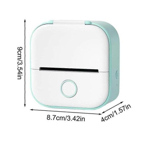 (Green)Portable Thermal Printer Mini Pocket Printer Blue Tooth Wireless Smart Inkless Pocket Printer for Picture Note List Labels Memos