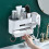 (A)Bathroom Accessory Mounts Hair Dryer Holder Without Punching Bathroom storage rack 4