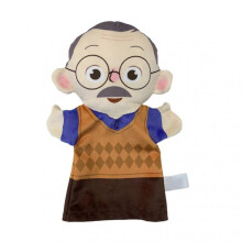 (Orange)Family Hand Puppet Cute Grandparents Parent Parent-child Interaction Role-Play Toy Imaginative Storytelling Prop