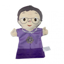 (Purple)Family Hand Puppet Cute Grandparents Parent Parent-child Interaction Role-Play Toy Imaginative Storytelling Prop