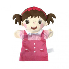 (Pink)Family Hand Puppet Cute Grandparents Parent Parent-child Interaction Role-Play Toy Imaginative Storytelling Prop