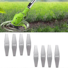 Pack of 8 cordless lawn trimmer accessories, replacement blade, metal blade, lawn trimmer with battery must be purchased separately. Only accessories