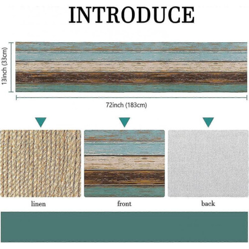 Table Runner Linen Stain-resistant, Water-repellent33 X 183 Cm 1